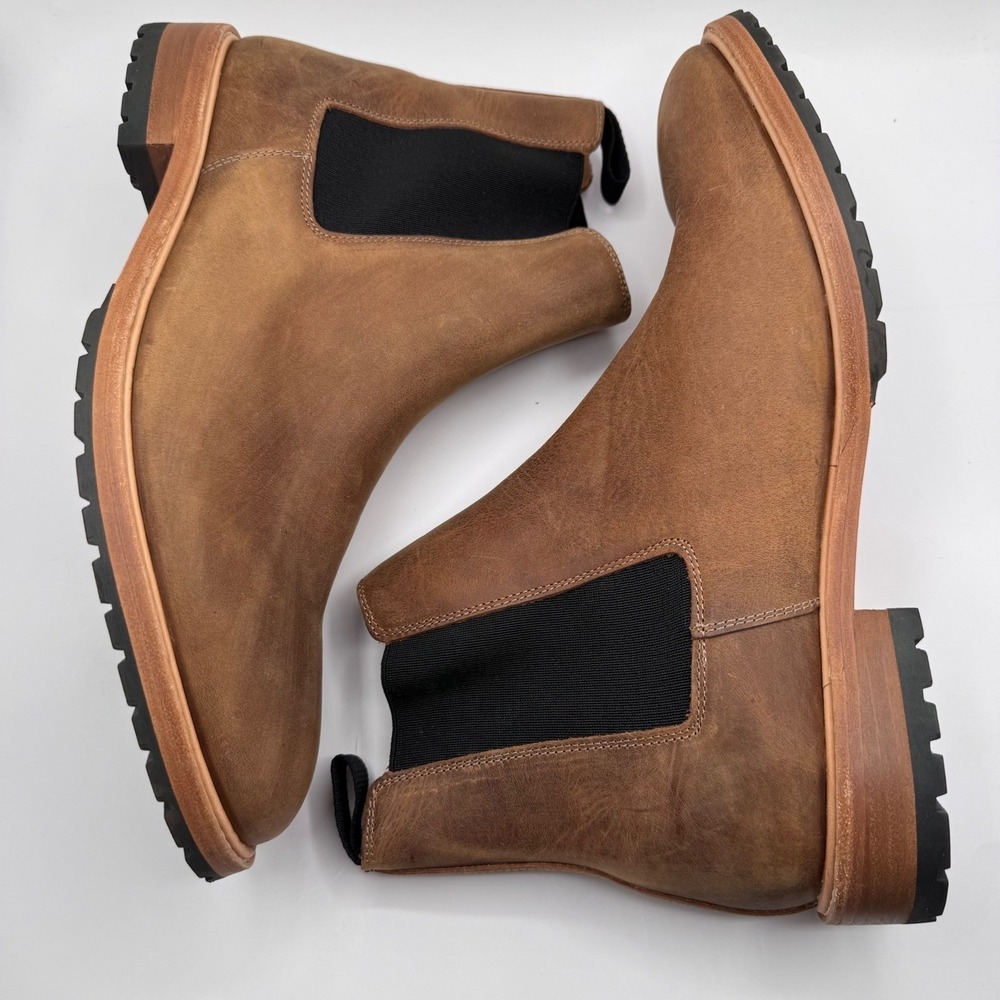 Nisolo Marco Everyday Chelsea Leather Men's 11.5 Pull-On Boots Brown All Weather - Picture 3 of 7